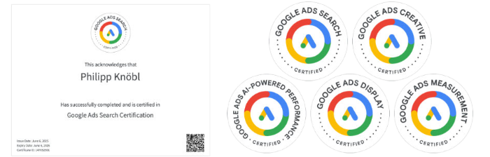Klick mich! Dann gelangst du zu der offiziellen Seite von Google und kannst meine Auszeichnungen bestätigen! 😁